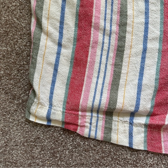 Old Navy Mid Rise Everyday Linen Blend Multicolor Stripes Women's Size 14 Summer - Picture 13 of 16